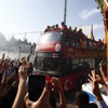 Galatasaray şampiyonluğunu kutluyor