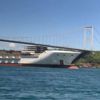 Dev geminin parçası İstanbul Boğazı'ndan geçti Dev geminin parçası İstanbul Boğazı'ndan geçti