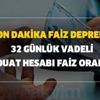 Son dakika faiz depremi! 32 günlük vadeli mevduat hesabı faiz oranları! Türk lirası Dolar ve altın hesabı için en yüksek faiz veren bankalar... Son dakika faiz depremi! 32 günlük vadeli mevduat hesabı faiz oranları! Türk lirası Dolar ve altın hesabı için en yüksek faiz veren bankalar...