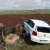 Devrilen otomobilin sürücüsü hakime yaralandı