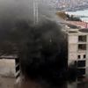 Zonguldak'ta hastane inşaatında yangın Zonguldak'ta hastane inşaatında yangın
