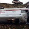 Karaman'da ambulans şarampole devrildi: 3 yaralı Karaman'da ambulans şarampole devrildi: 3 yaralı