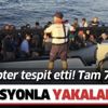 İzmir Çeşme'de lastik botlarda 75 kaçak göçmen yakalandı İzmir Çeşme'de lastik botlarda 75 kaçak göçmen yakalandı