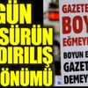 ﻿Bayramınız kutlu olsun. Gazeteciysen boyun eğmeyeceksin boyun eğeceksen gazeteciyim demeyeceksin