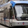 Tramvay raydan çıktı