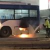 Başkent’te korkutan otobüs yangını Başkent’te korkutan otobüs yangını