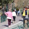Güneşli hava sokağa çıkma kısıtlamasını unutturdu Güneşli hava sokağa çıkma kısıtlamasını unutturdu