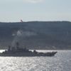 Rus savaş gemisi 'Novocherkassk', Çanakkale Boğazı'ndan geçti