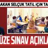 Son dakika! Milli Eğitim Bakanı Ziya Selçuk'tan flaş yüz yüze sınav açıklaması