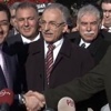Hayri İnönü ve Murat Hazindar kameralar önünde tokalaştı Hayri İnönü ve Murat Hazindar kameralar önünde tokalaştı