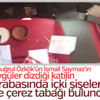 Emrah Sebes'in arabasındaki alkol şişesi ve çerez tabağı