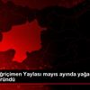 Sivas ta Eğriçimen Yaylası mayıs ayında yağan karla ...