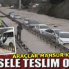 D-100 Karayolu sele teslim oldu, trafik kilit!