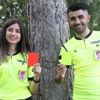 Maçta tanışan hakem çift evlendi