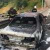 Seyir halindeki otomobil alev alev yandı Seyir halindeki otomobil alev alev yandı