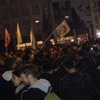 Taksim’de Apo posterli ve PKK bayraklı Kobani kutlaması Taksim’de Apo posterli ve PKK bayraklı Kobani kutlaması