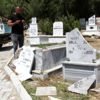 Alanya da aile mezarlığı parçalandı Alanya da aile mezarlığı parçalandı
