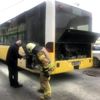 Maltepe de otobüs motorunda yangın Maltepe de otobüs motorunda yangın
