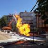 Ankara'da doğalgaz borusu patladı Ankara'da doğalgaz borusu patladı