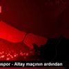 Menemenspor - Altay maçının ardından Menemenspor - Altay maçının ardından