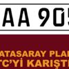 Galatasaray plakası Kuzey Kıbrıs'ı karıştırdı Galatasaray plakası Kuzey Kıbrıs'ı karıştırdı