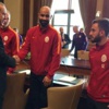 Galatasaraylı futbolcular Erdoğan'ı ziyaret etti! Galatasaraylı futbolcular Erdoğan'ı ziyaret etti!