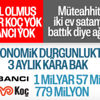 Koç ve Sabancı'nın 3 aylık net kârı