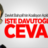 Davutoğlu'ndan koalisyon açıklaması