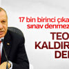 Erdoğan: TEOG kaldırılmalı Erdoğan: TEOG kaldırılmalı
