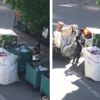 Giysi kumbarasını akılalmaz yöntemle boşalttılar Giysi kumbarasını akılalmaz yöntemle boşalttılar