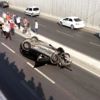 Duvara çarpıp, takla atan otomobilin sürücüsü yaralandı