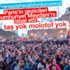 Paris'te Cumhuriyet Meydanı eylemcilerin elinde