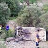 Otomobil şarampole yuvarlandı, sürücü öldü Otomobil şarampole yuvarlandı, sürücü öldü