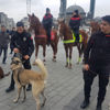 Atlı, köpekli polisler Taksim Meydanı'nda