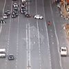 Rusya'da araca çarpan motosiklet yandı Rusya'da araca çarpan motosiklet yandı