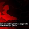 Park halindeki otomobili yanarken bagajdaki malzemeleri ... Park halindeki otomobili yanarken bagajdaki malzemeleri ...