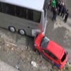 Sürücü adayı 10 metreden uçtu Sürücü adayı 10 metreden uçtu