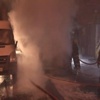 Ambulans bir anda alev topuna döndü