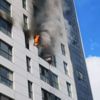 Ümraniye'de 16 katlı apartmanda yangın! Ümraniye'de 16 katlı apartmanda yangın!