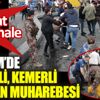 ﻿Taksim'de tekmeli kemerli meydan muharebesi