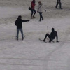 İstanbullular Taksim meydanında kayak yaptı İstanbullular Taksim meydanında kayak yaptı