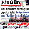 BirGün gazetesinden aşağılık manşet BirGün gazetesinden aşağılık manşet