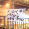 F.Bahçe taraftarından olay pankart F.Bahçe taraftarından olay pankart