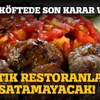 Kasap köfte satışı hakkında son karar verildii Kasap köfte satışı hakkında son karar verildii