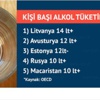 Türkiye'nin alkol tüketiminde değişiklik yok