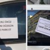 Araçlarını kaldırıma park eden sürücülere mesajla tepki: 'Değerli öküz…'
