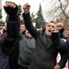Somalı madenciler bakanlık önünde eylem yaptı