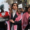 Kraliçe Rania terör protestosuna katıldı Kraliçe Rania terör protestosuna katıldı