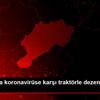 Sandıklı da koronavirüse karşı traktörle dezenfekte ...