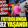 ﻿Türk futbolunda ilk kez yaşandı. Maçın başında göz göze geldiler